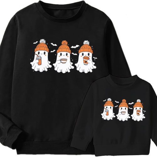 Matching Family Outfits: Halloween Pumpkin Sweatshirts, Thanksgiving Outfits for Baby Girls, Autumn Family Wear