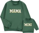 Family Matching Apparel: Letter-Print Crewneck Sweatshirts – Long-Sleeve Tops & Babywear