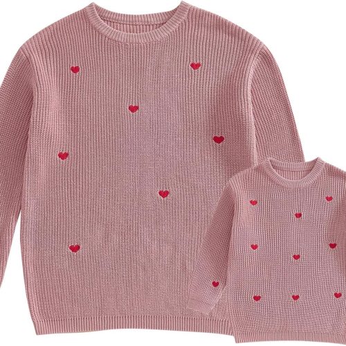 Family Matching Sweaters: Long-Sleeve Crewneck... Crew Neck Pullover Knitwear: Matching Family Outfits