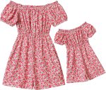 Family Look: Floral Off-Shoulder Romper — Matching Summer Family Style